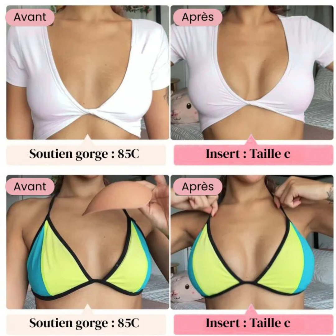 Inserts Push-Up Réutilisables — +2 Tailles Instantanées