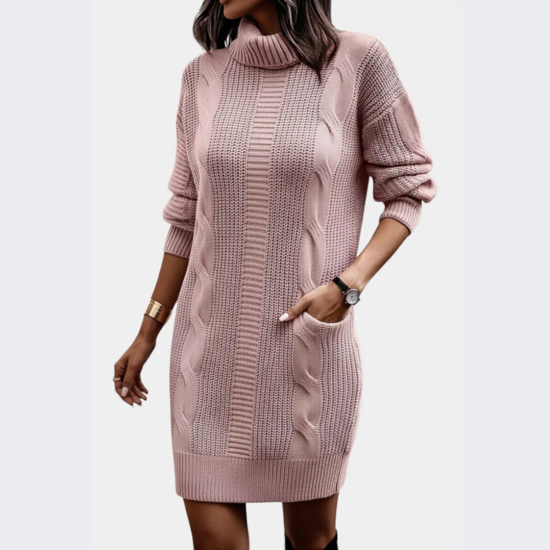 Strickkleid mit Rollkragen