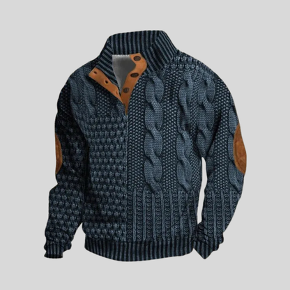 Pull col montant homme