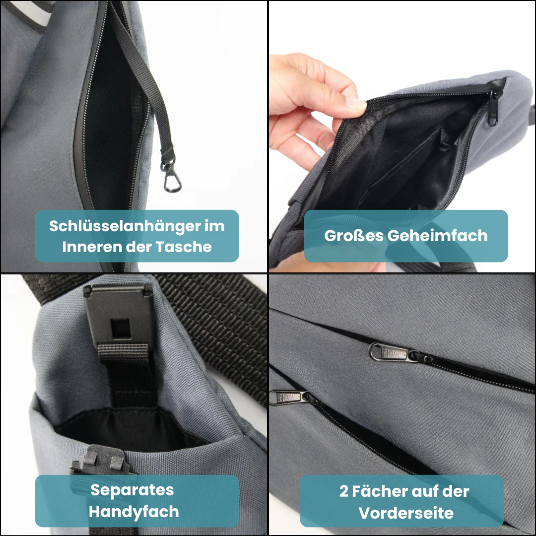 Ergonomische Diebstahlschutz-Tasche