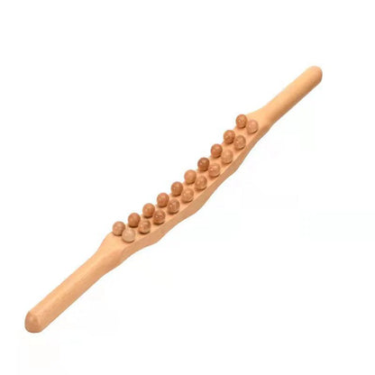 Bâton de massage en bois pour drainage lymphatique et détente