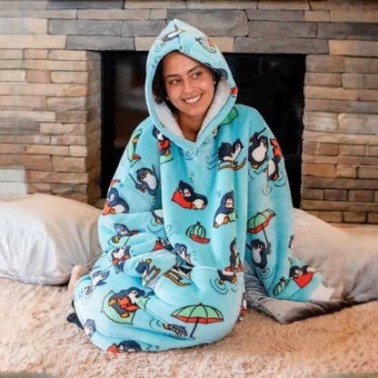 Plaid à Capuche Ultra Doux