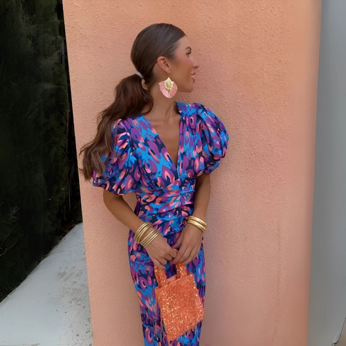 Robe d'été fluide et colorée femme