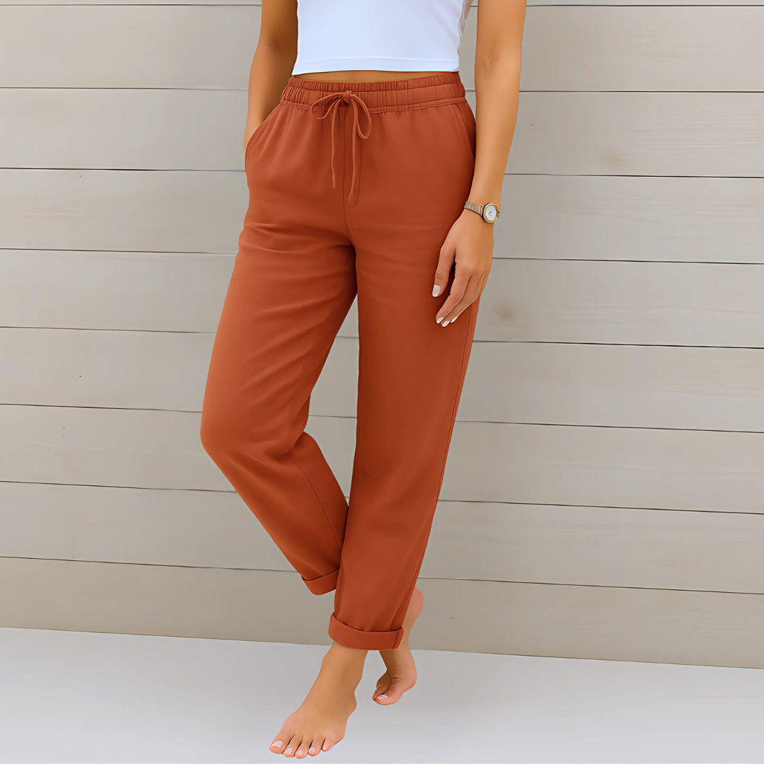 Leichte Damenhose aus Leinen