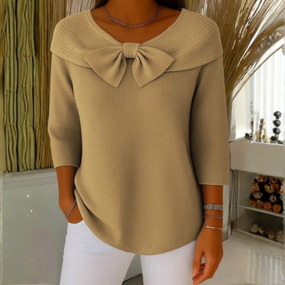 Pull en laine femme avec col noué – Alp CH