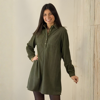 Robe Élégante Col Zippé