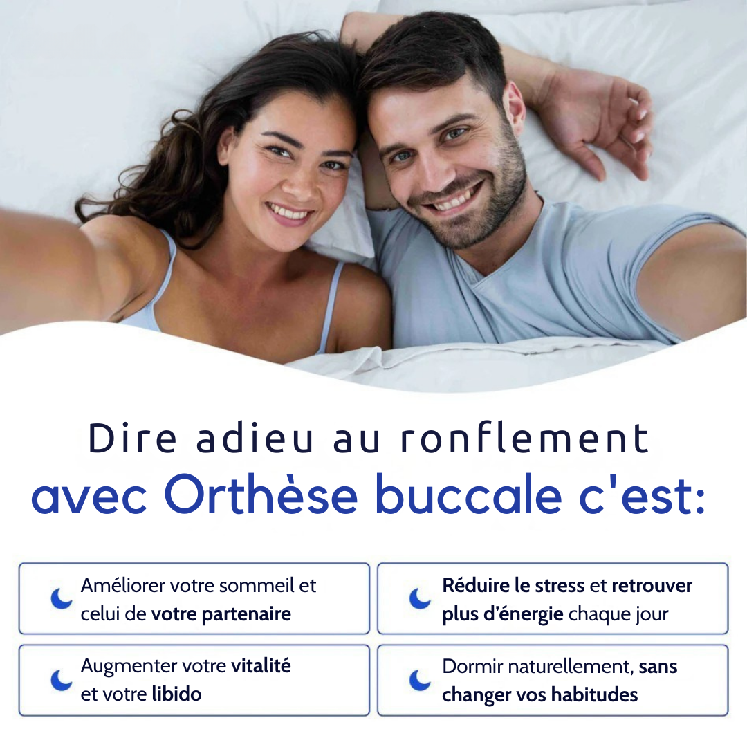 Verstellbare Mundorthese gegen Schnarchen