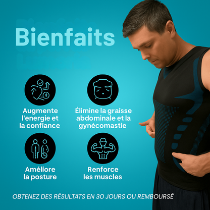 T-shirt de compression pour une posture améliorée et ventre plat
