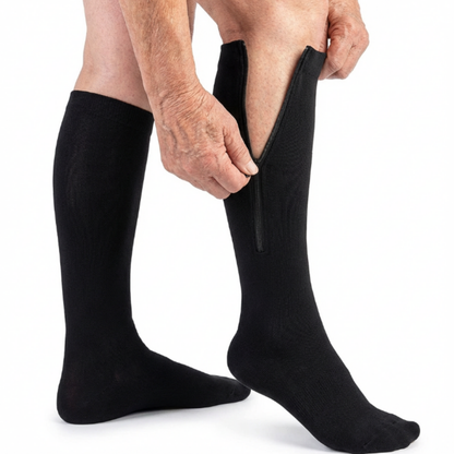 Kompressionsstrümpfe mit Reißverschluss