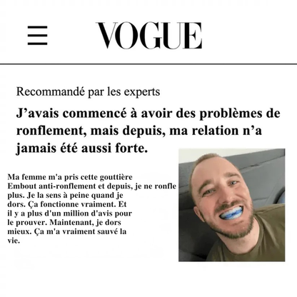 Embout anti-ronflement confortable