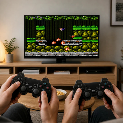 Console de jeux rétro avec manettes sans fil