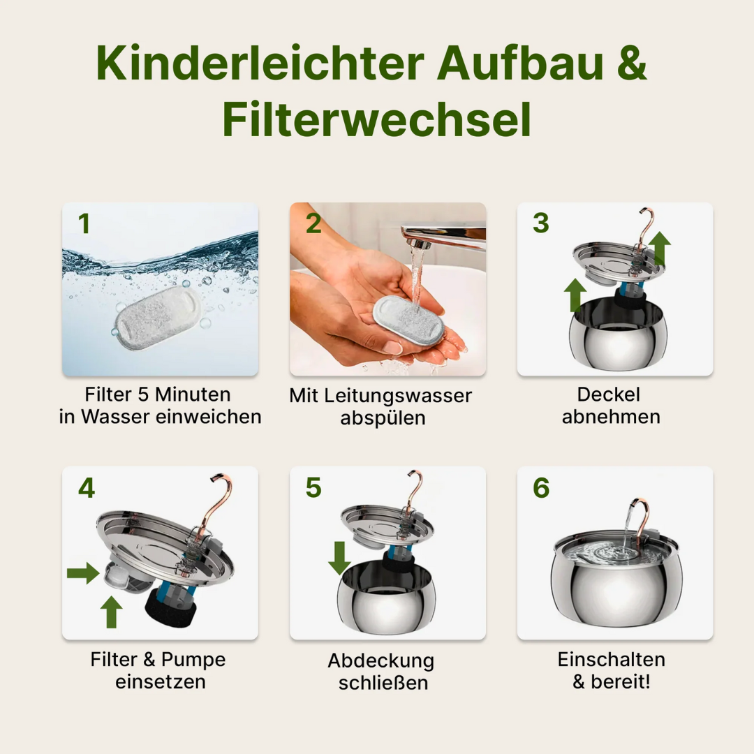 Edelstah-Katzenbrunnen