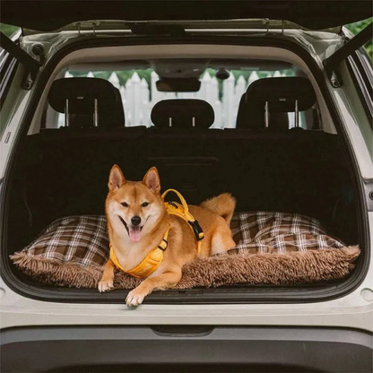 Tapis réversible en peluche pour chien