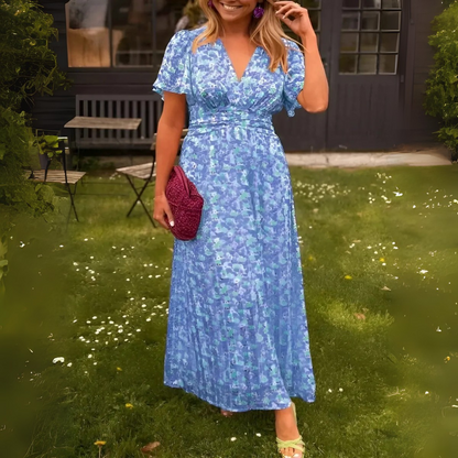 Maxi-robe d'été à motif fleuri