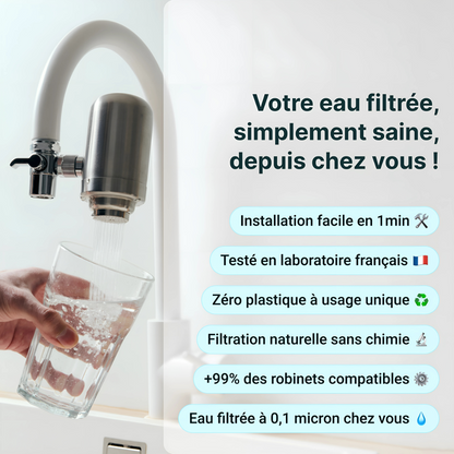 Filtre robinet avec cartouches incluses