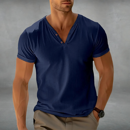 Polo-T-shirt homme col boutonné été