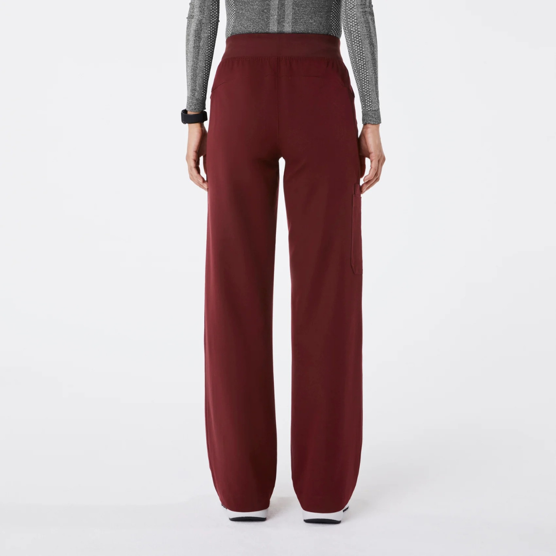 Pantalon Médical à Taille Haute et Jambes Larges