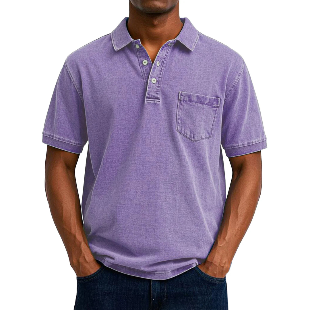 Chemise Polo Vintage Décontractée pour Homme