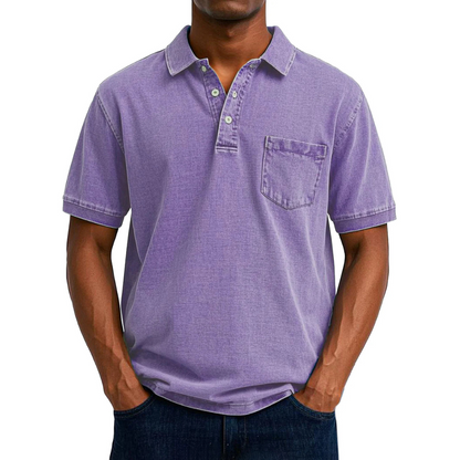 Chemise Polo Vintage Décontractée pour Homme