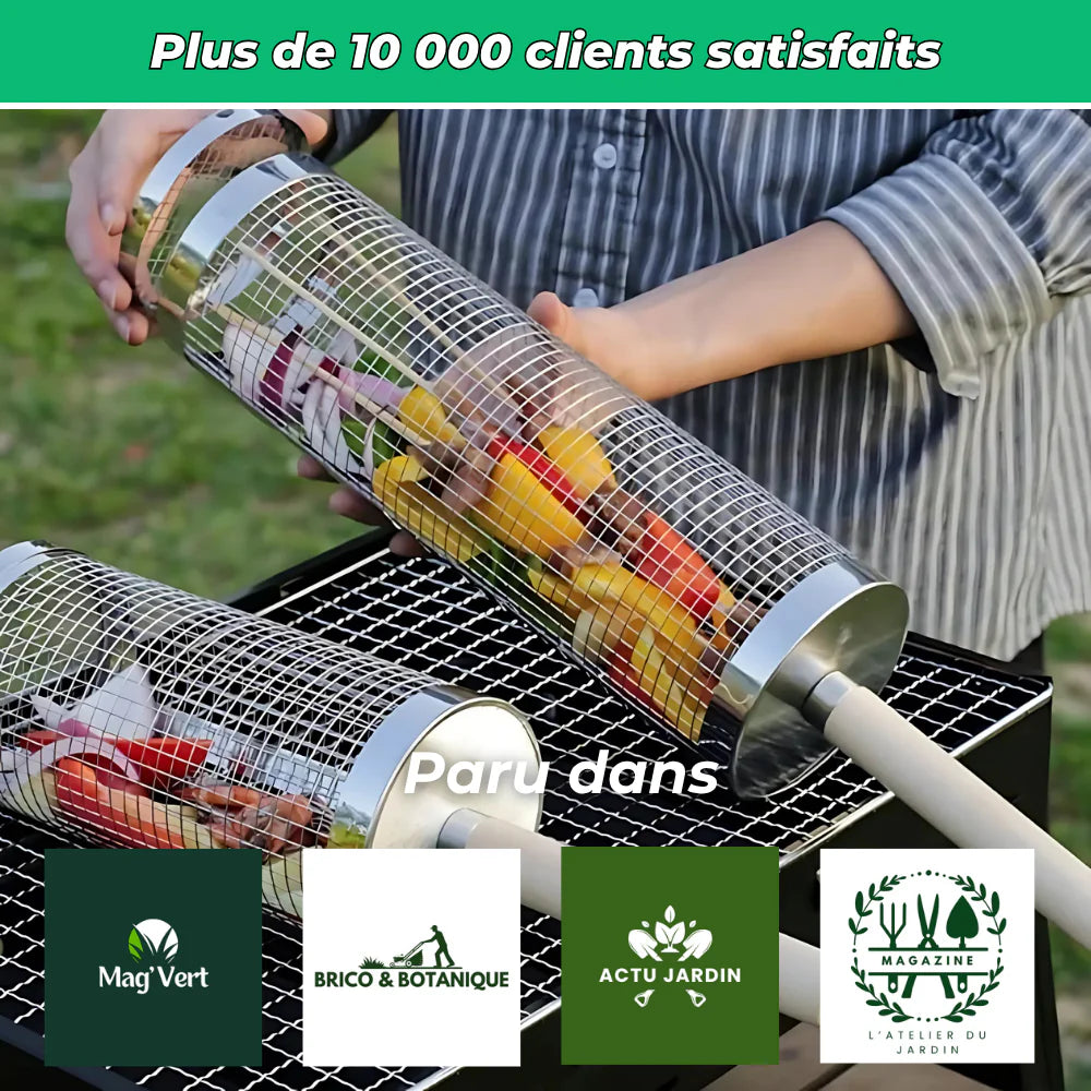 Edelstahlkorb für den Grill
