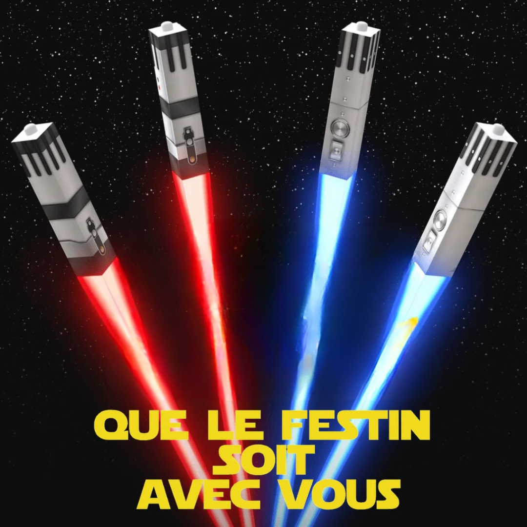 Baguettes LED pour Sushi – Édition Sabres Laser