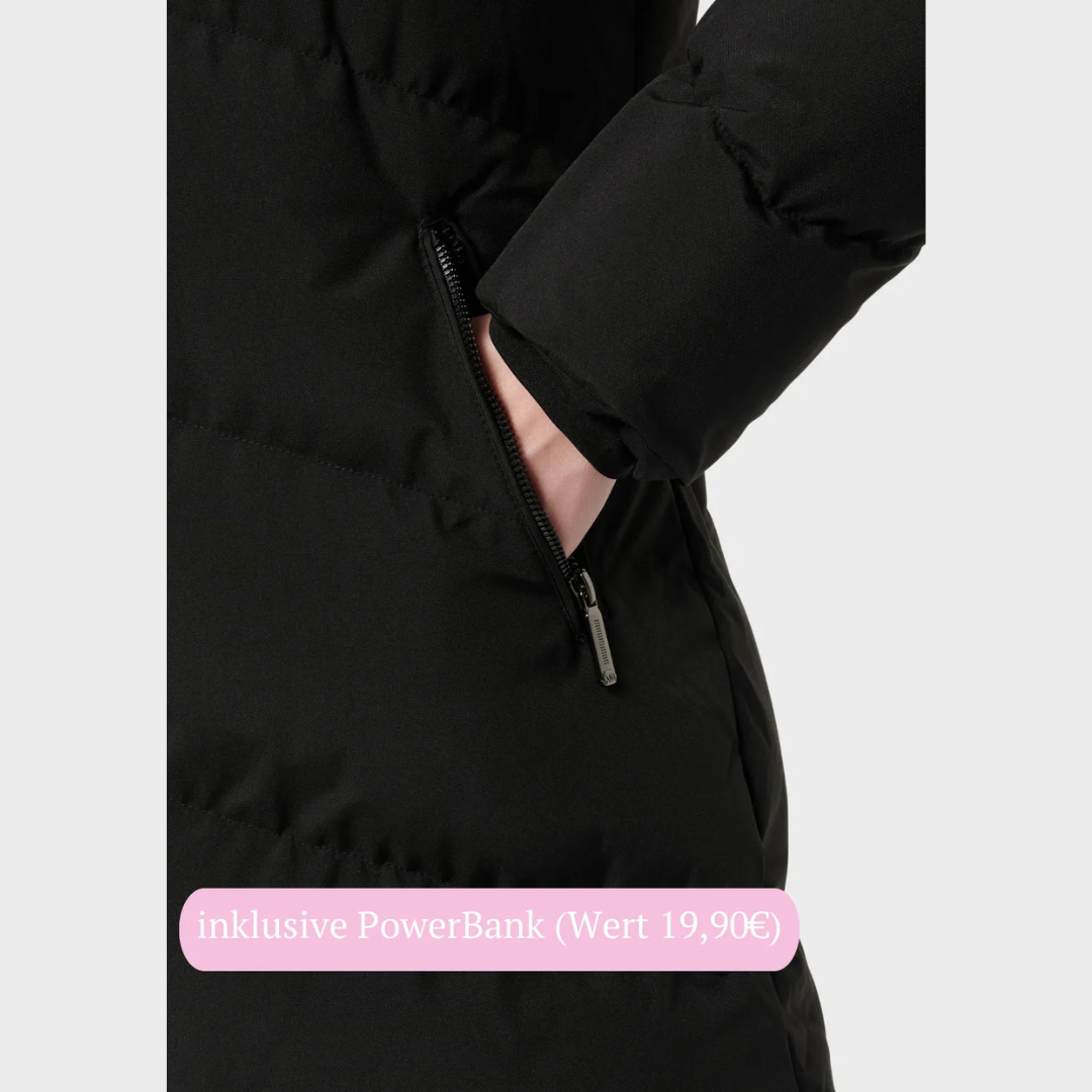 Lange beheizte Damenjacke