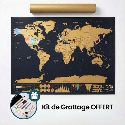 Carte du Monde à Gratter