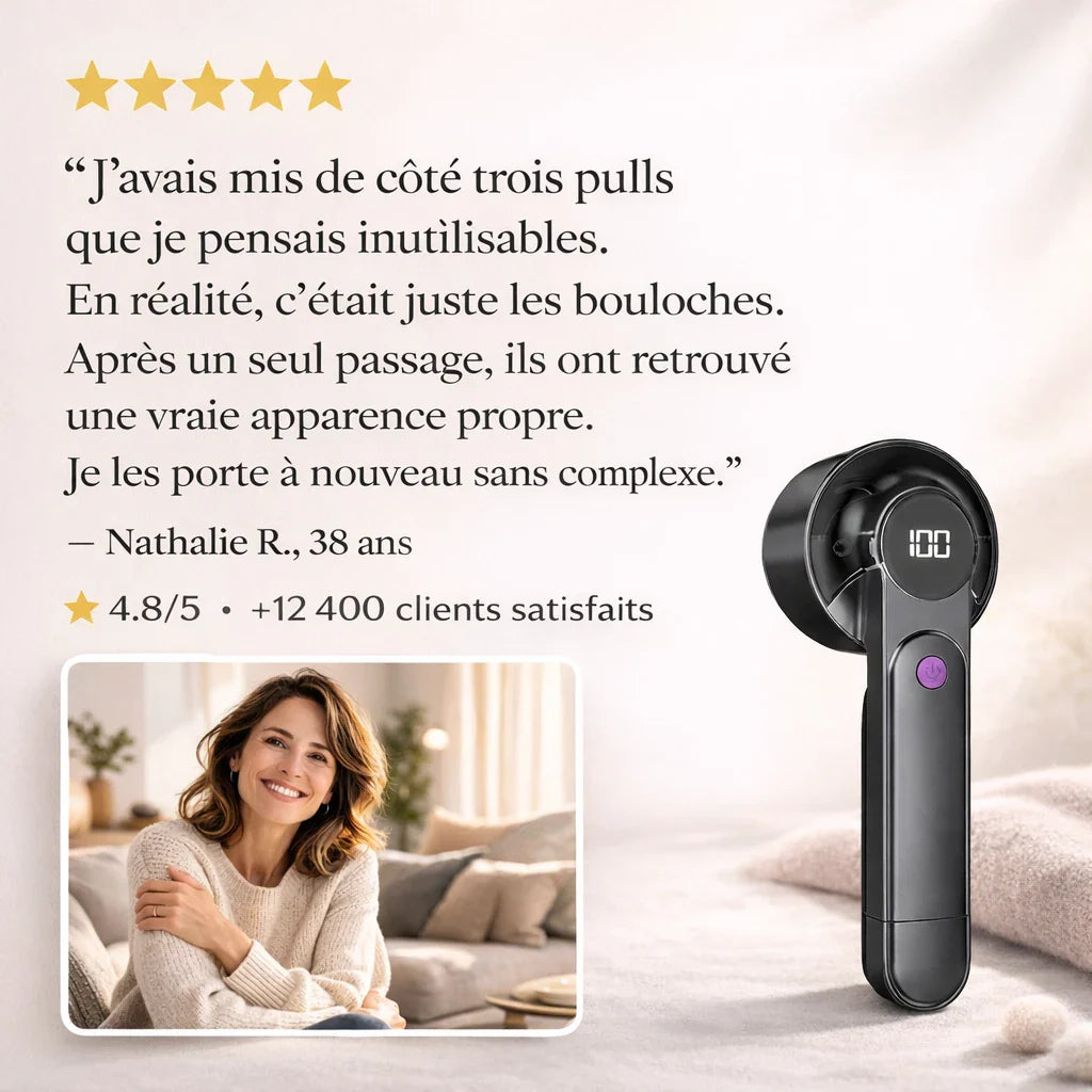 Éliminateur de Peluches Rechargeable 2.0