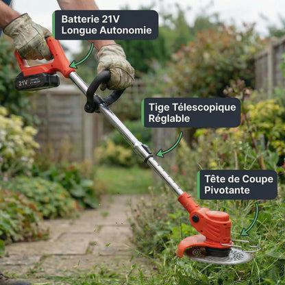 Débroussailleuse sans fil puissante pour jardin