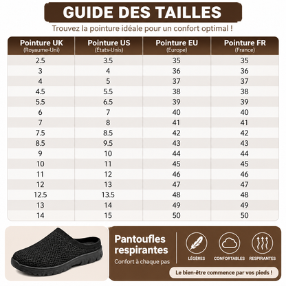 Pantoufles respirantes en maille légère