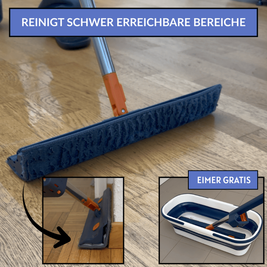 Reinigungsbesen mit integriertem Auswringsystem