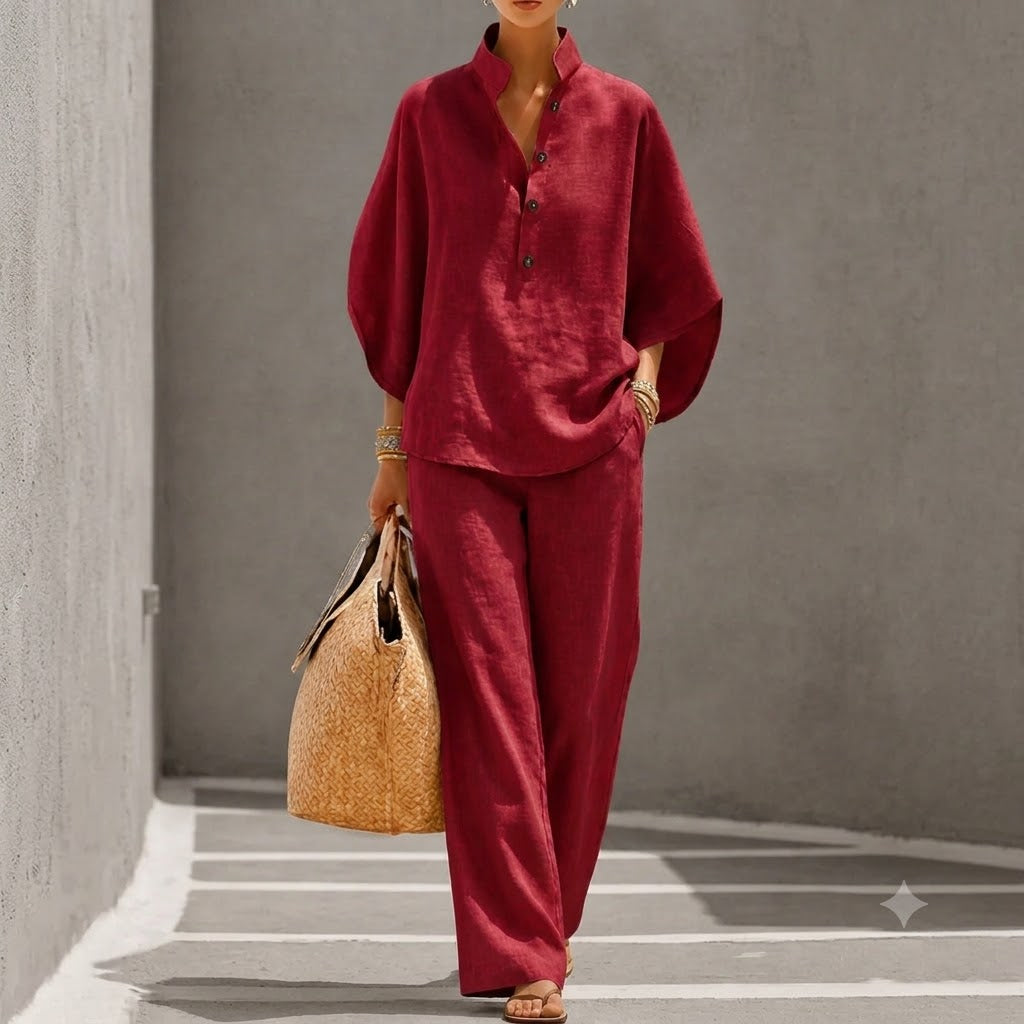 Ensemble lin femme fluide 2 pièces