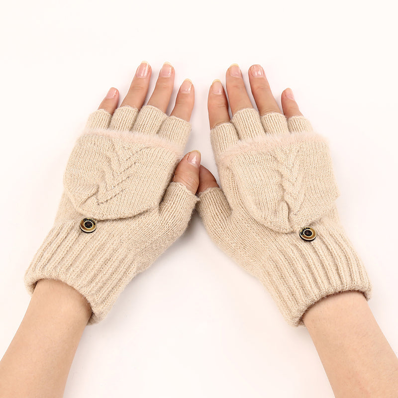 Warme Handschuhe mit halben Fingern