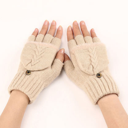 Warme Handschuhe mit halben Fingern