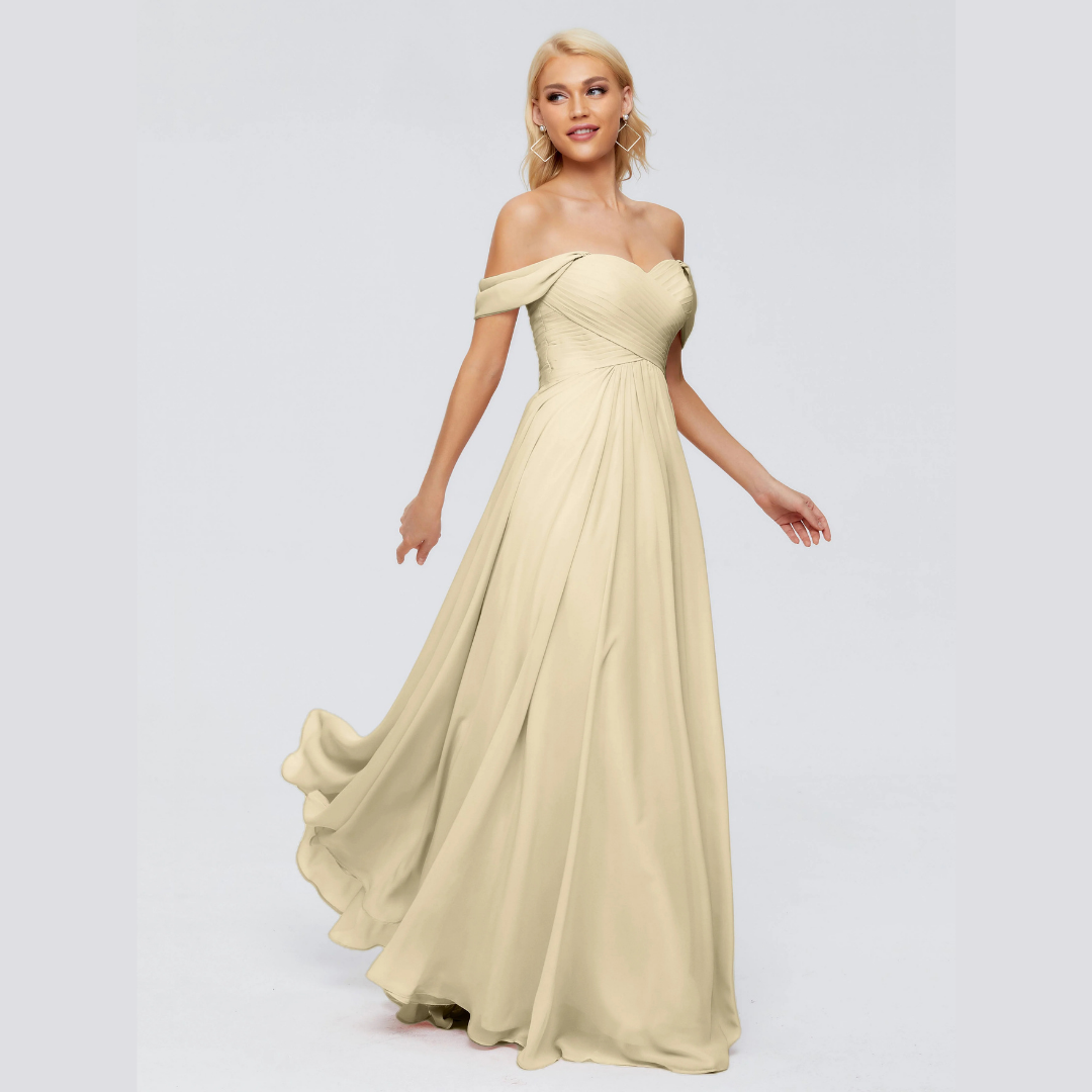 Robe de Demoiselle d'Honneur Élégante à Bretelles