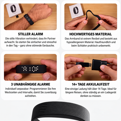 Vibrierendes Armband als Wecker ohne Ton
