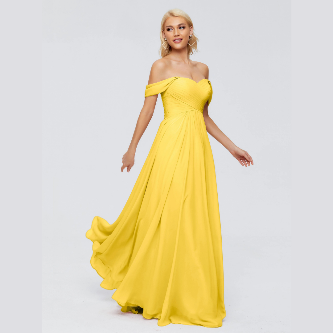 Robe de Demoiselle d'Honneur Élégante à Bretelles