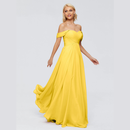 Robe de Demoiselle d'Honneur Élégante à Bretelles