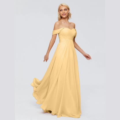 Robe de Demoiselle d'Honneur Élégante à Bretelles