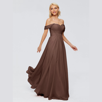 Robe de Demoiselle d'Honneur Élégante à Bretelles