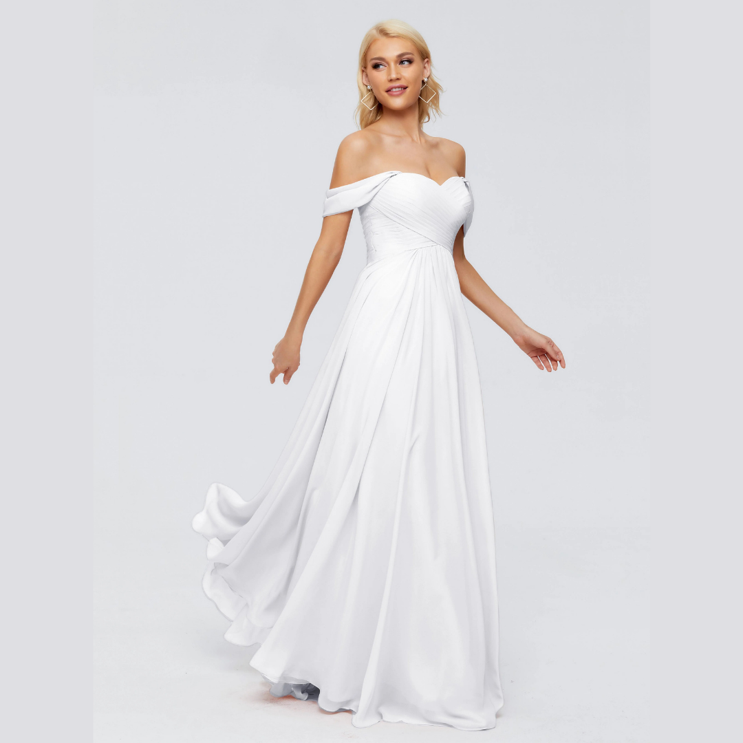 Robe de Demoiselle d'Honneur Élégante à Bretelles