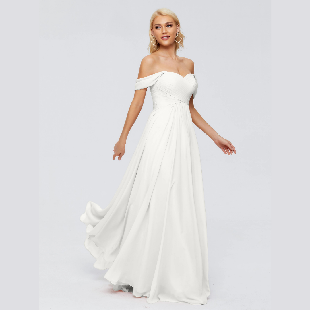 Robe de Demoiselle d'Honneur Élégante à Bretelles