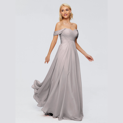 Robe de Demoiselle d'Honneur Élégante à Bretelles