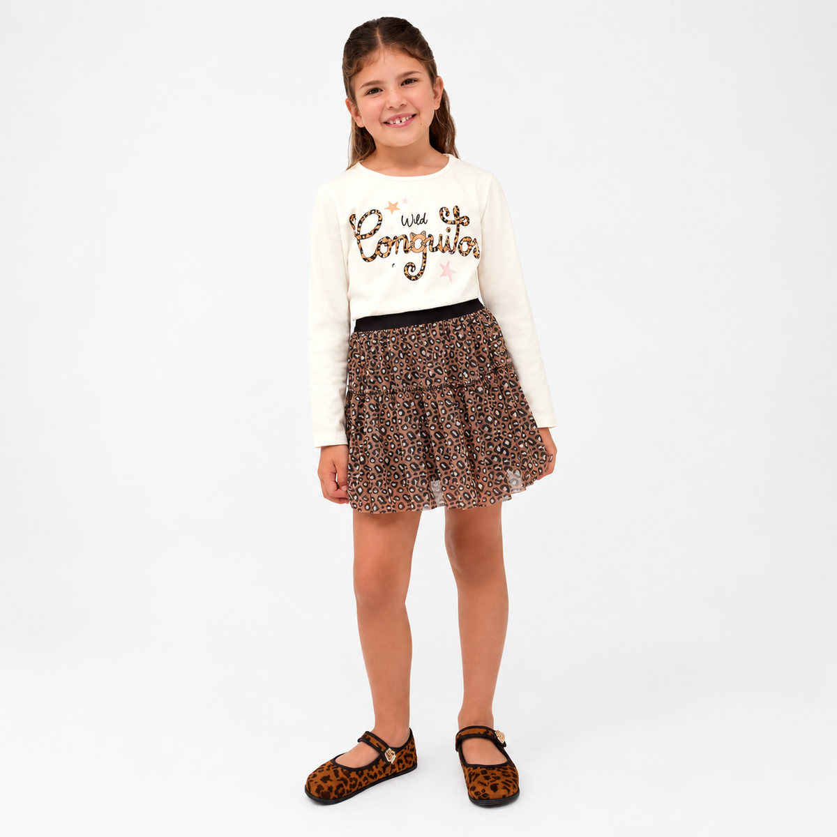 Barefoot-Ballerinas mit Leopardenmuster für Kinder