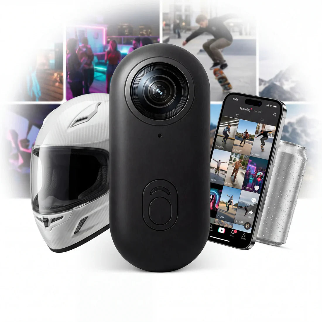 Mini Caméra Portable POV avec Transfert Vidéo Instantané