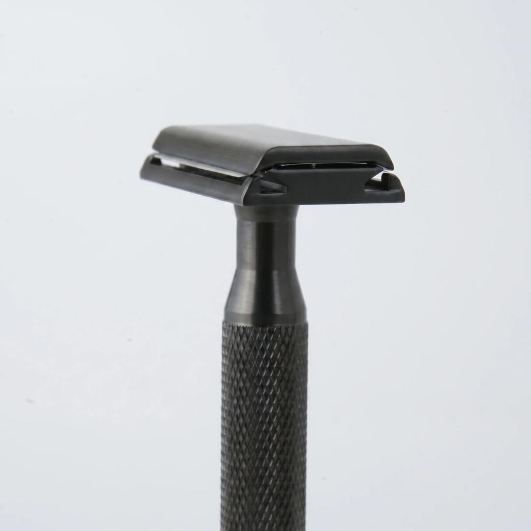 Sicherheitsrasierer aus Aluminium + 100er-Pack Klingen