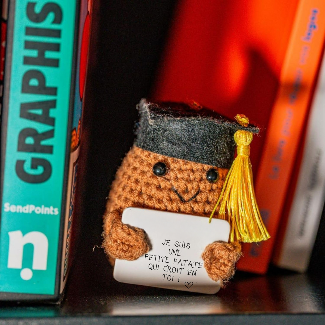 Kleiner dekorativer Begleiter mit positiver Botschaft