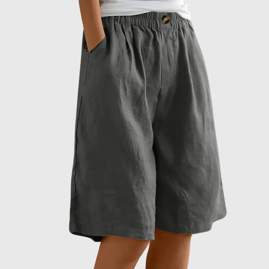 Weite Damen-Shorts mit elastischem Bund