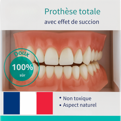 Herausnehmbare Zahnprothese mit natürlichem Effekt