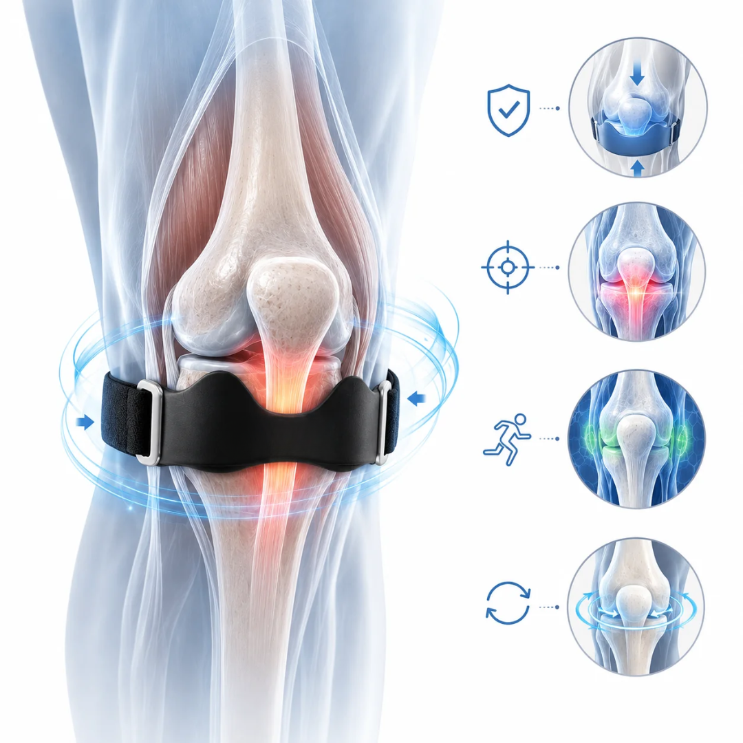 Verstellbarer Patellagurt für das Knie